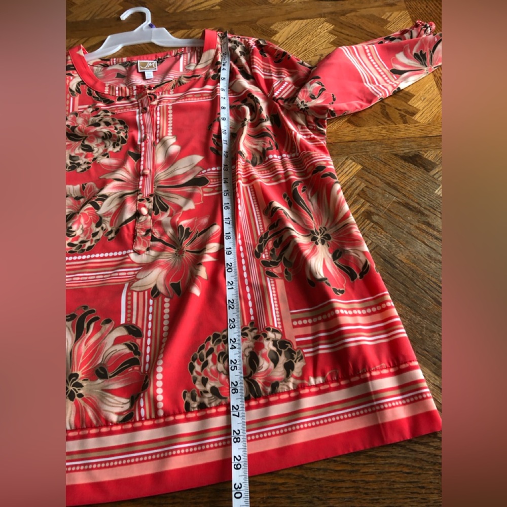 Floral print blouse 3-4 sleeve 18W - Picture 7 of 7